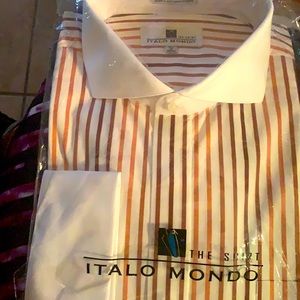 Italo Mondo:Men multi colored shirt. Tall LS-36/37